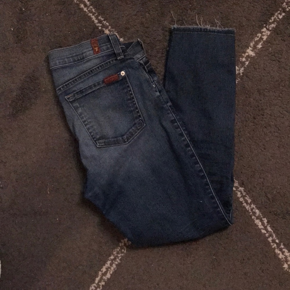 7FAMK skinny cropped jeans